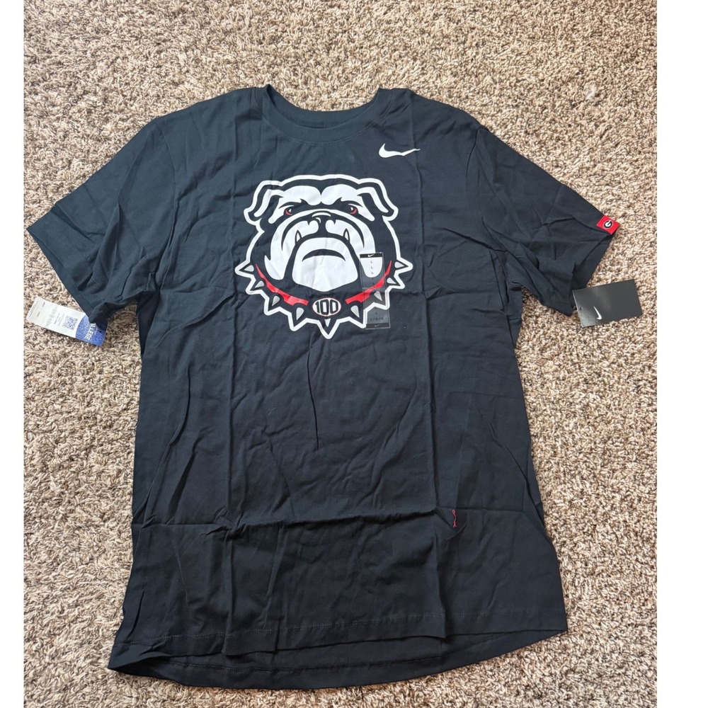 Nike Georgia Bulldogs UGA Graphic T-Shirt Mens Large Black NCAA College Tee NEW